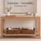 Best Choice Products Wicker Storage Basket, Shelf Basket w/ Wooden Handles, Rectangular Storage Bin